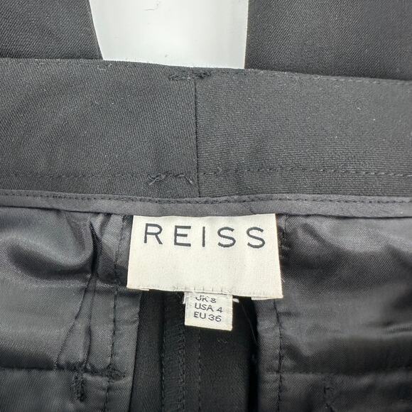 Reiss Joanne Tailored Slim Fit Trousers Career Pants Black Mid Rise Womens US 4 - Picture 12 of 14